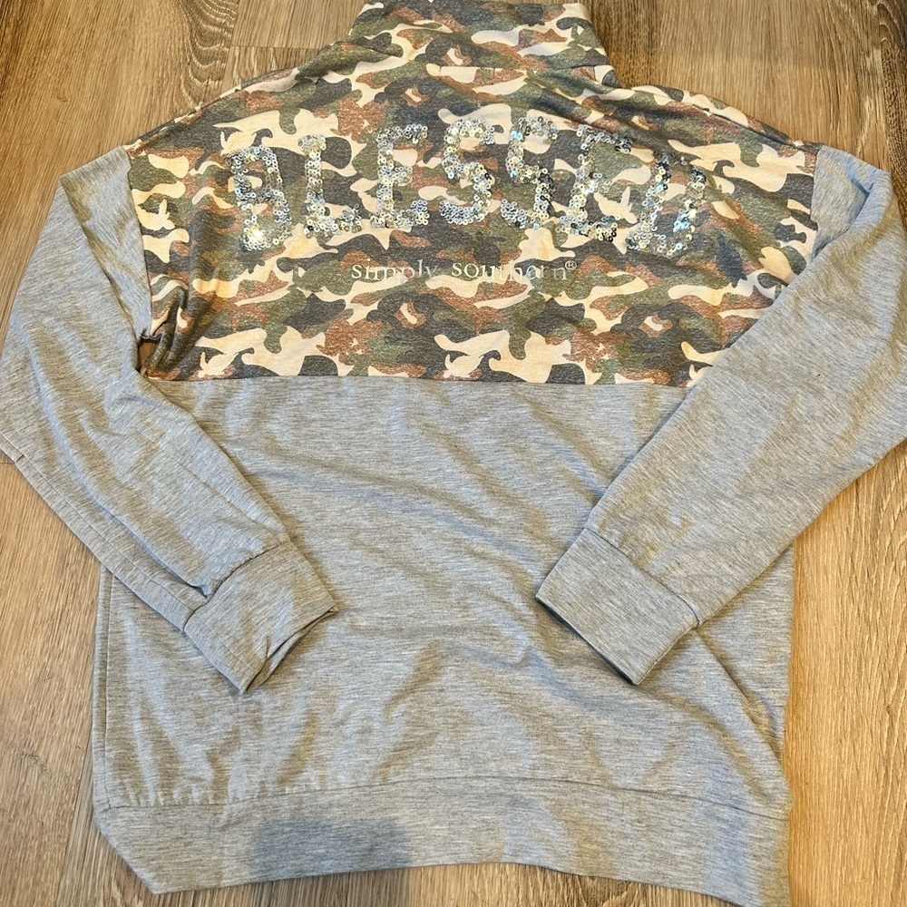 Simply Southern Camouflage Zip Pullover - Picture 2 of 3